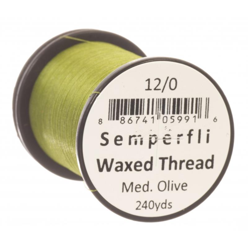 Semperfli Classic Waxed Thread Medium Olive 12/0