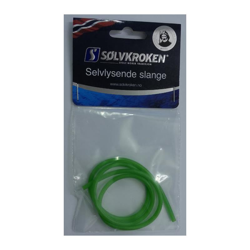 Sølvkroken Selvlysende Gummislange 3mm. Grønn