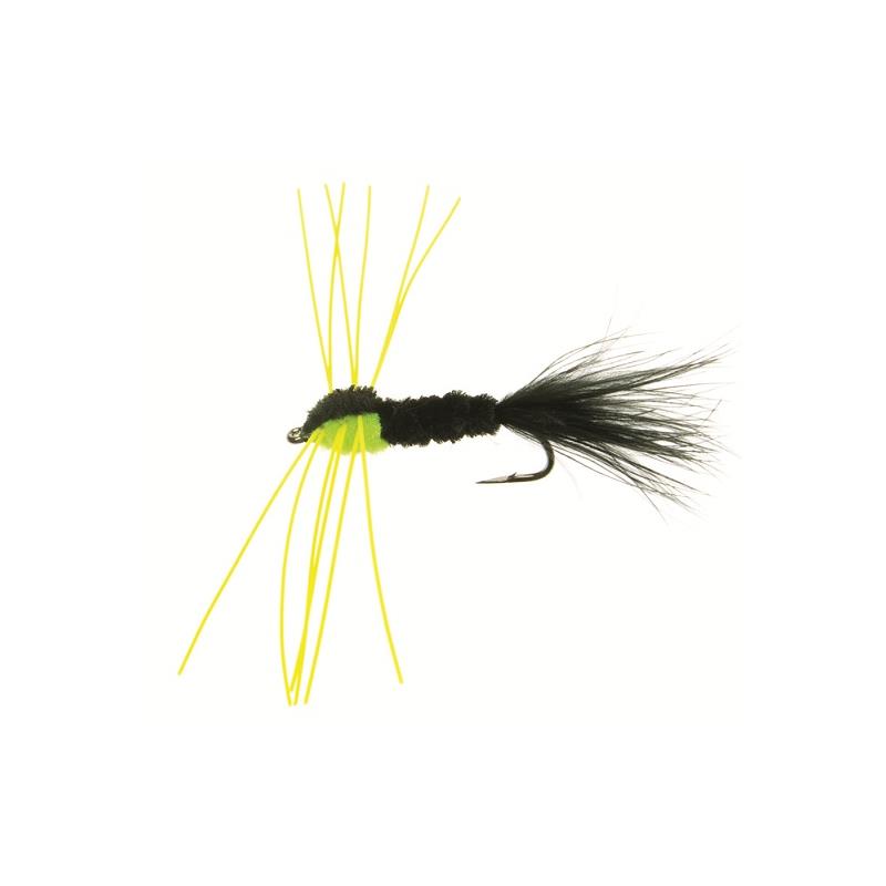 Montana rubber leg #6 - Black/green Kjøp 12 fluer få gratis flueboks