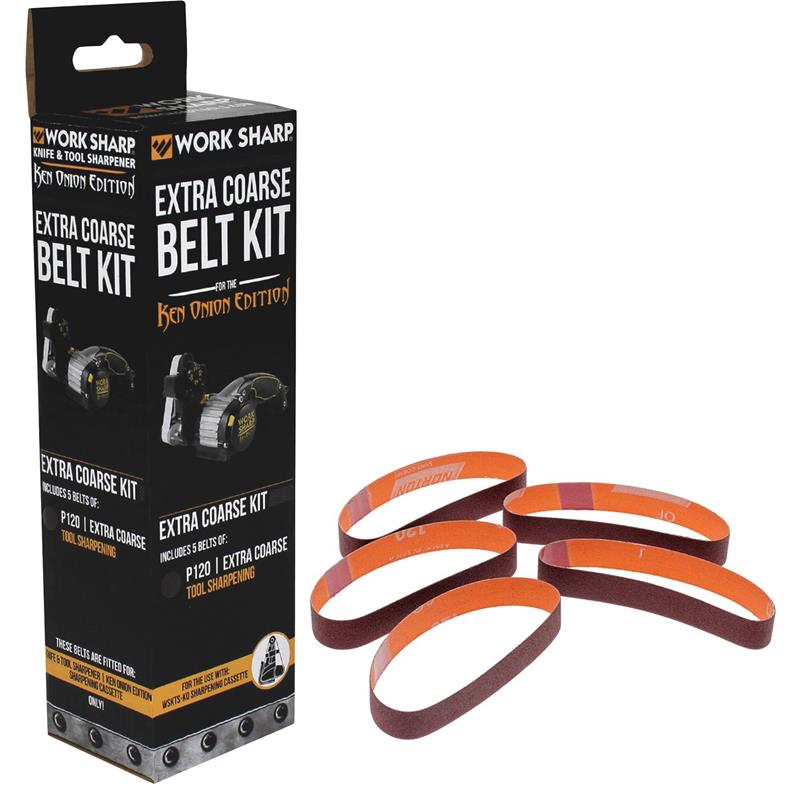 Work Sharp slipebånd P120 ekstra grov 5-pack ekstra grovt slipebånd til "KO"