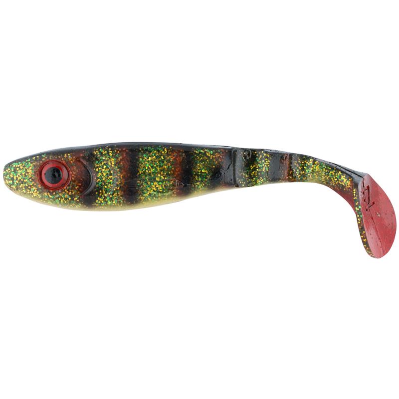 Svartzonker McPike Greenglitter YP 21cm Skaper vibrasjoner på dyp og grunt vann