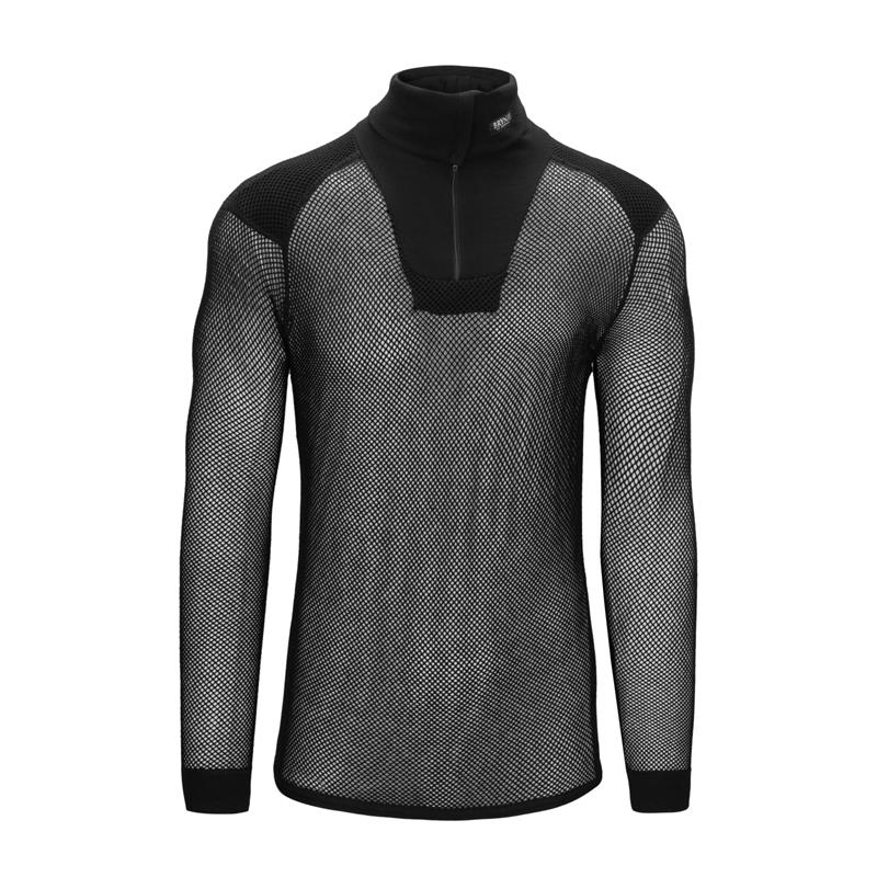 Brynje Wool Thermo Zip polo w/inlay XXL Black