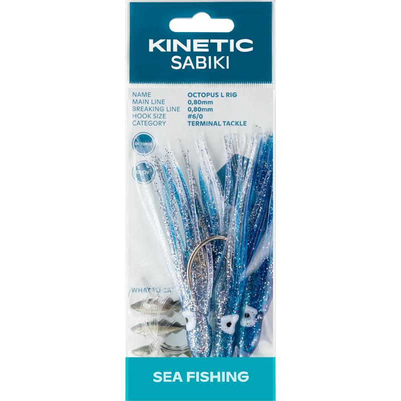 Kinetic Sabiki Octopus L #6/0 Blue/Red