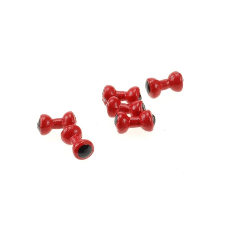 Wapsi Dumbell Eyes - Red Str. S Lead Eyes Painted