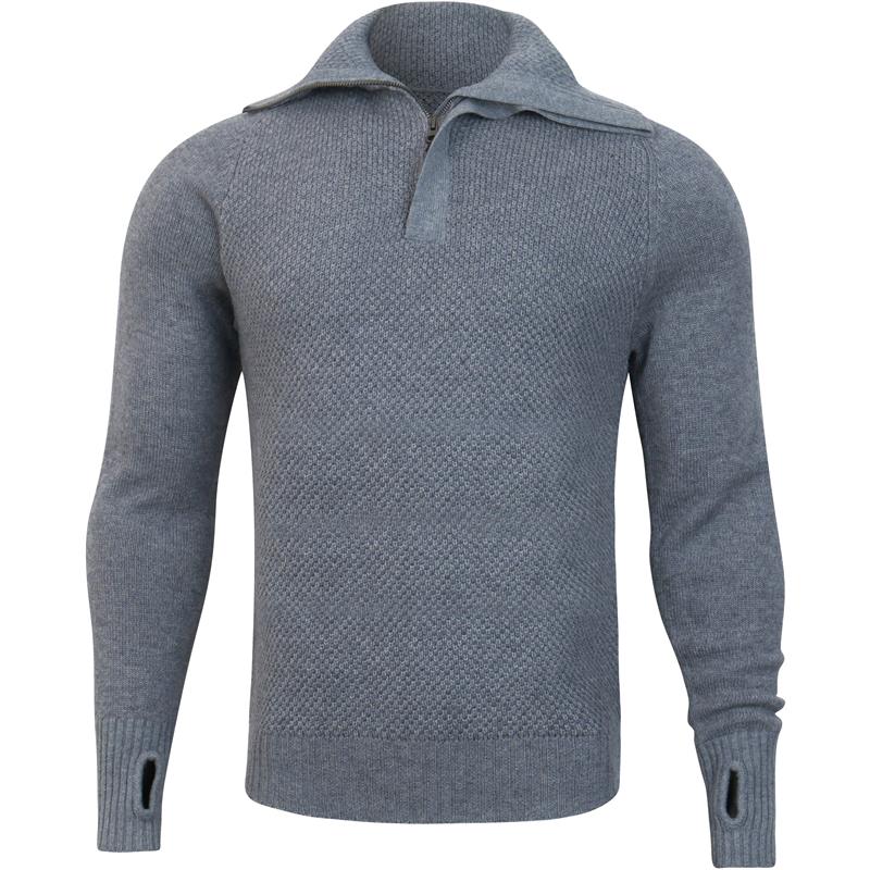 Tufte Bambull Blend Half-Zip Sweater XXL Genser, unisex, Grey Melange