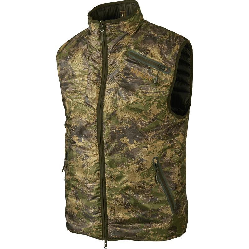 Härkila Lynx Insulated Rev vest XL Willow green/AXIS MSP® Forest Green