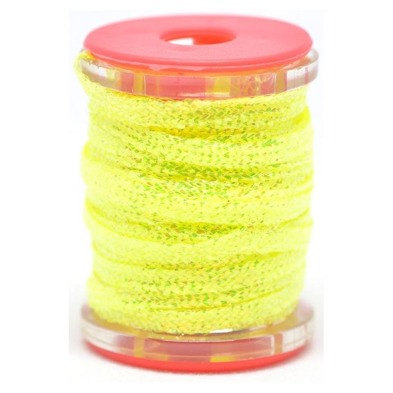FF Metallic Flatbraid Mach 2 Fl. Yellow Holo