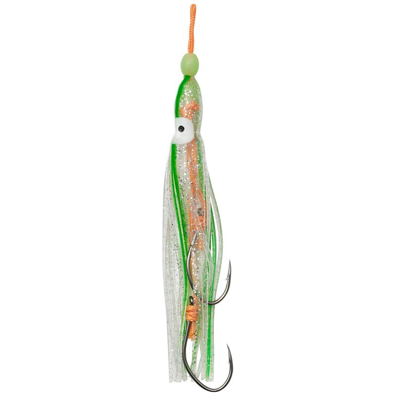Kinetic Octopus-Makk 120mm #2/0 Green UV, 2 stk