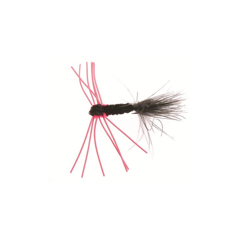 Montana rubber leg #6 - Black/red Kjøp 12 fluer få gratis flueboks