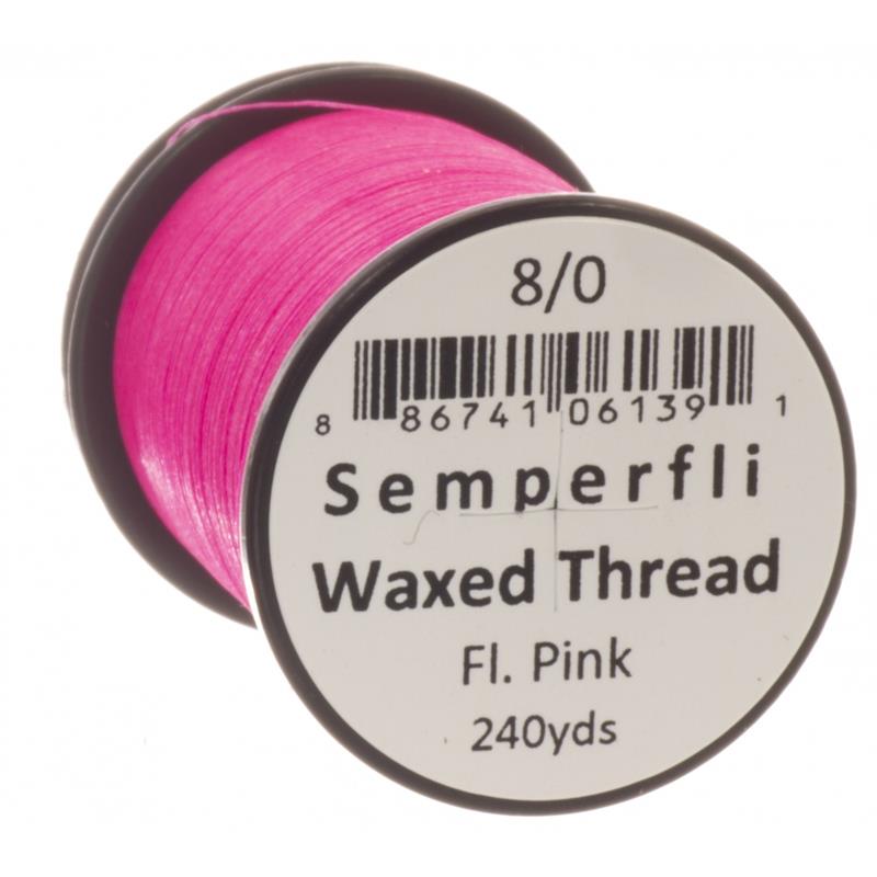 Semperfli Classic Waxed Thread Fluoro Pink 8/0