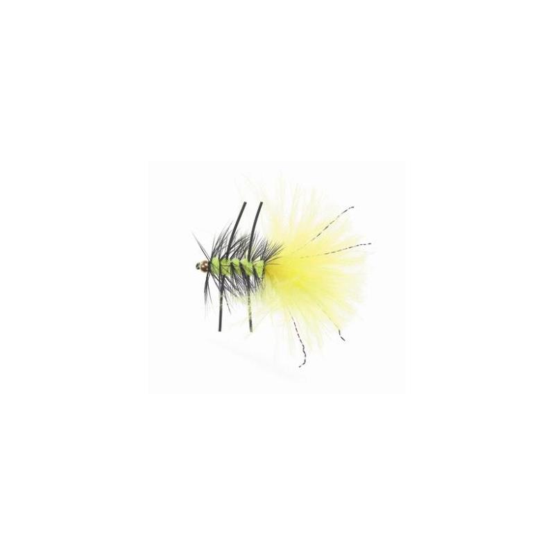 Rubber Leg Wooly Bugger #8 Fluo Yellow Kjøp 12 fluer få gratis flueboks