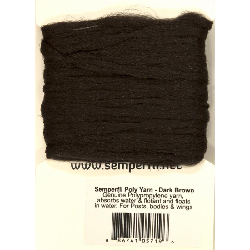 Semperfli Poly-Yarn Dark Brown