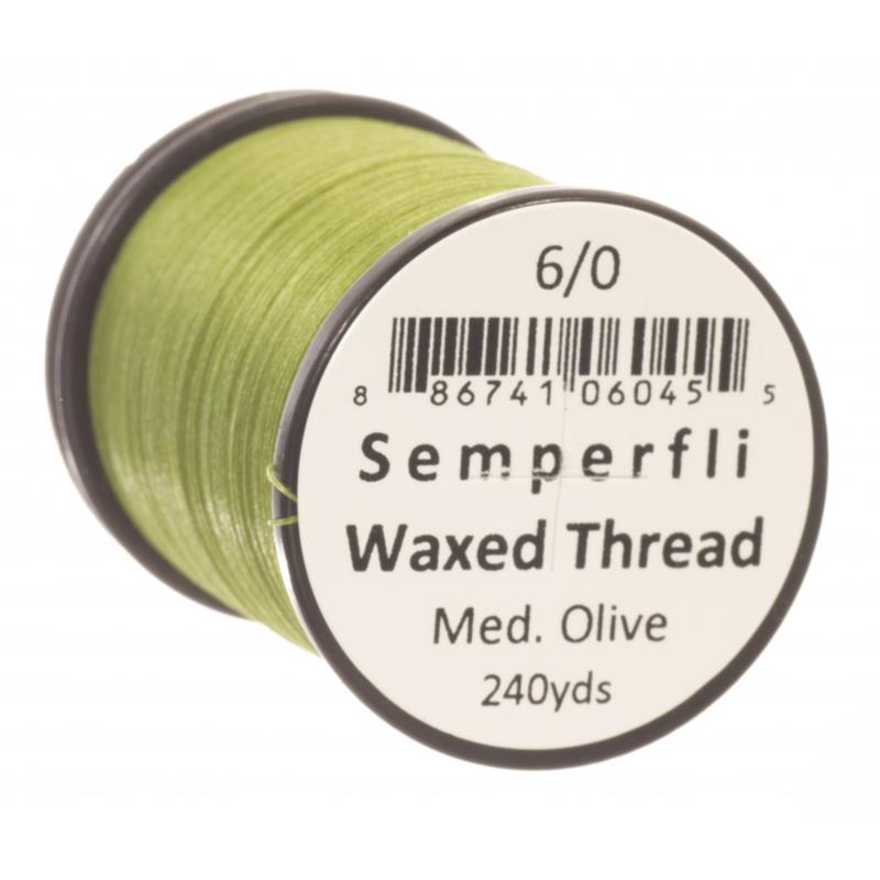 Semperfli Classic Waxed Thread Medium Olive 6/0