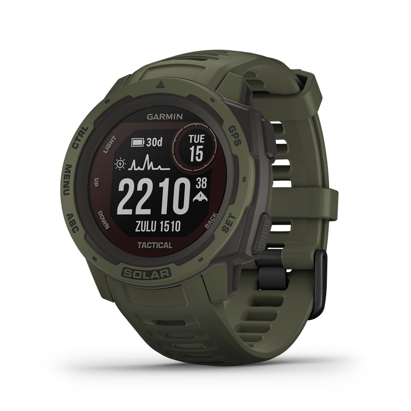 Garmin Instinct® Solar GPS-klokke, Tactical, Moss