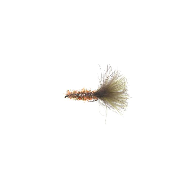 Børsteormen Olive/Brown # 4 Kjøp 12 fluer få gratis flueboks