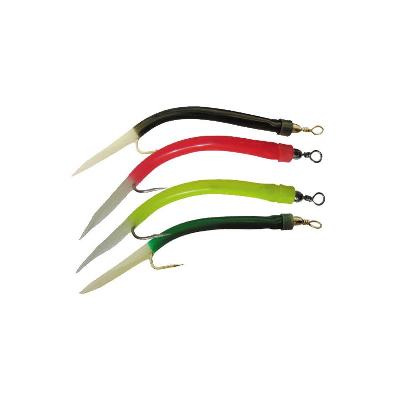 Wiggler kroksett str. 10/0 Mix Gummi mark, 4pk