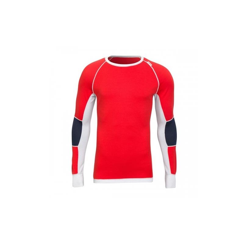 Tufte Bambull Crew Neck S High Risk Red/Blueberry - herre