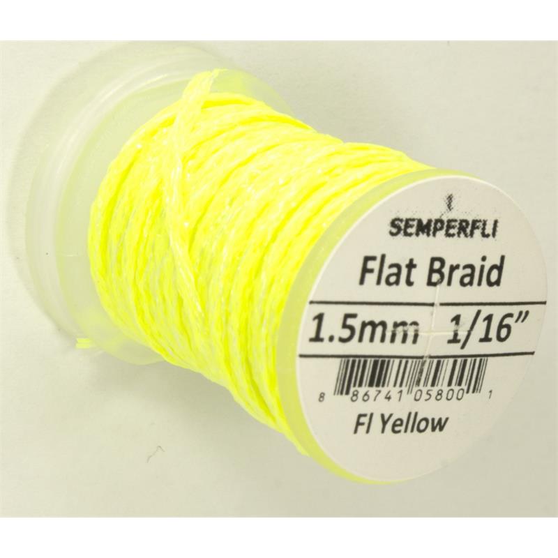 Semperfli Flat Braid 1,5mm Fl. Yellow