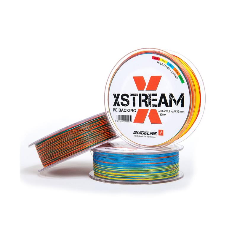 Guideline Xstream PE Backing 300m Braided - Multicolour - 60lbs/0,40mm