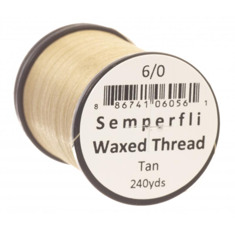 Semperfli Classic Waxed Thread Tan 6/0