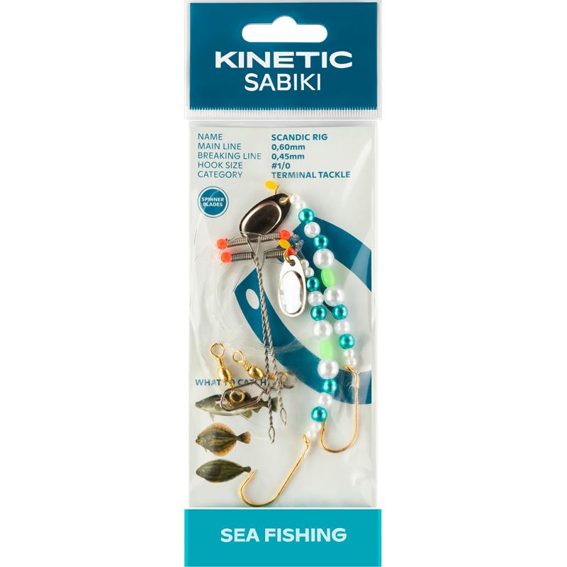 Kinetic Sabiki Scandic #1/0 Pearl/Blue