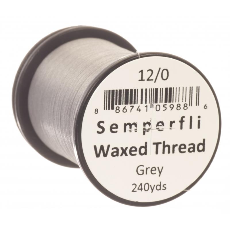Semperfli Classic Waxed Thread Grey 12/0