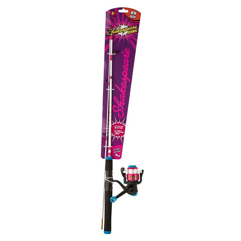 Shakespeare Cosmic 4,6" Rosa Åpent haspel fiskesett til barn