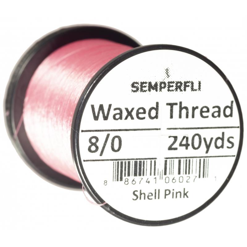Semperfli Classic Waxed Thread Shell pink 8/0
