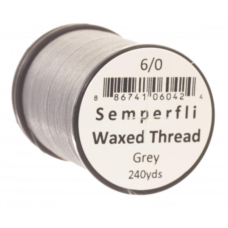 Semperfli Classic Waxed Thread Grey 6/0