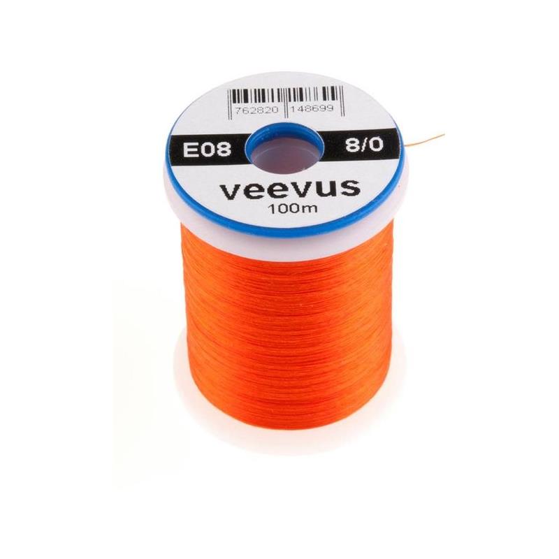 Veevus bindetråd 8/0 - Orange Råsterk, lett å splitte