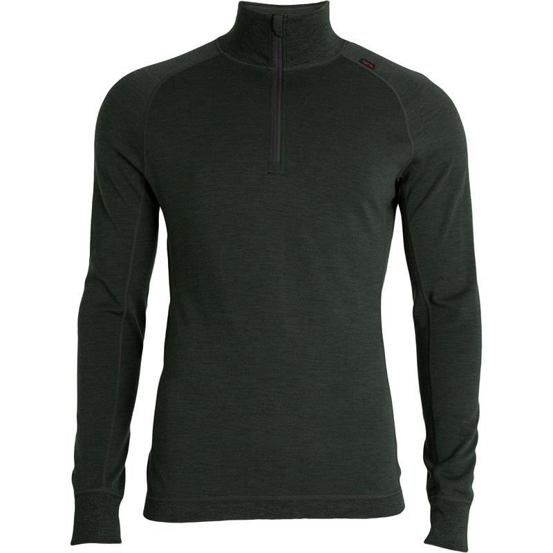 Tufte Bambull Half Zip M Deep Forest Melange - herre