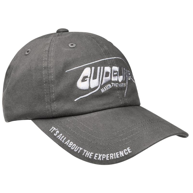Guideline Cap Match the Hatch Graphite Cap i børstet bomullstwill, onesize