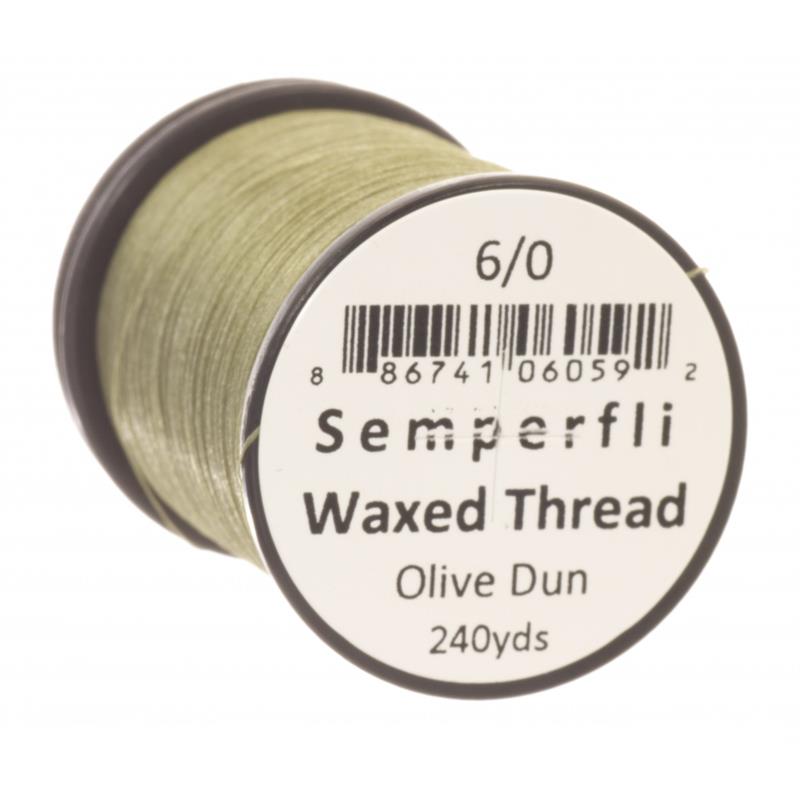 Semperfli Classic Waxed Thread Olive Dun 6/0