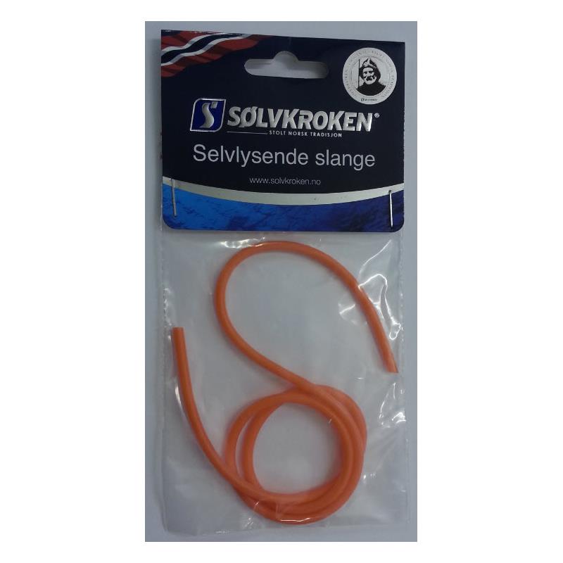 Sølvkroken Selvlysende Gummislange 3mm. Orange