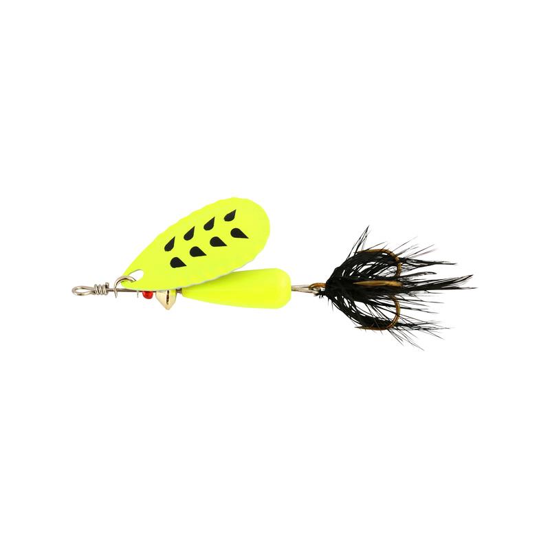 Droppen Fluo Chartreuse Chart/Black 8g Kjøp 8 spinnere få en gratis slukboks
