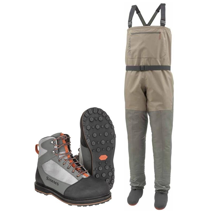 Simms Tributary Stockingfoot Vader & sko med gummisåle, Striker Grey