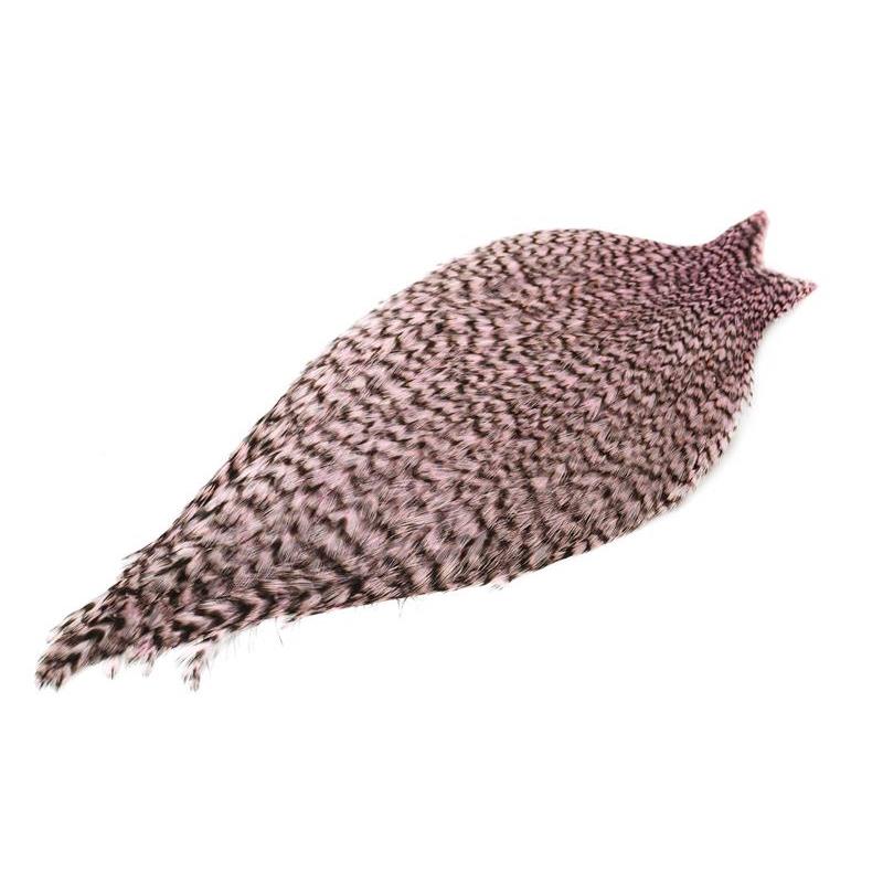 Whiting American Rooster Cape Grizzly dyed Shell Pink