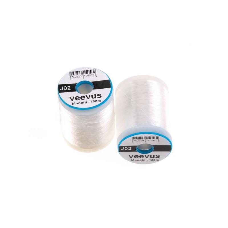 Veevus monofil bindetråd 0.10mm - Clear Sterk monofil bindetråd - 100m spole