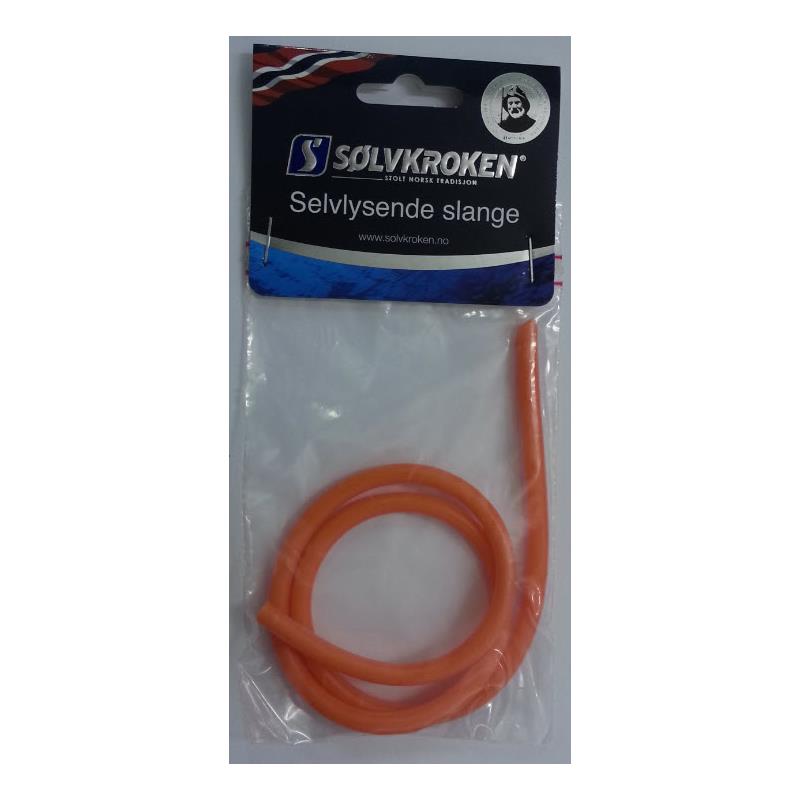 Sølvkroken Selvlysende Gummislange 5mm Orange