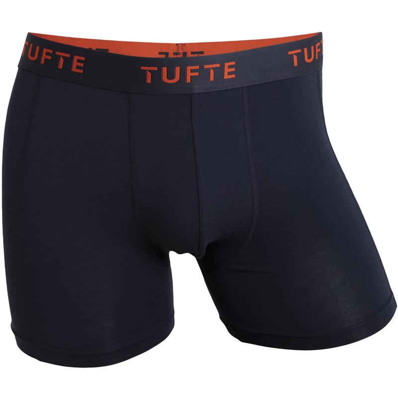 Tufte Boxer Briefs S Sky/Pumpkin 95% bambusviskose med uslåelig mykhet
