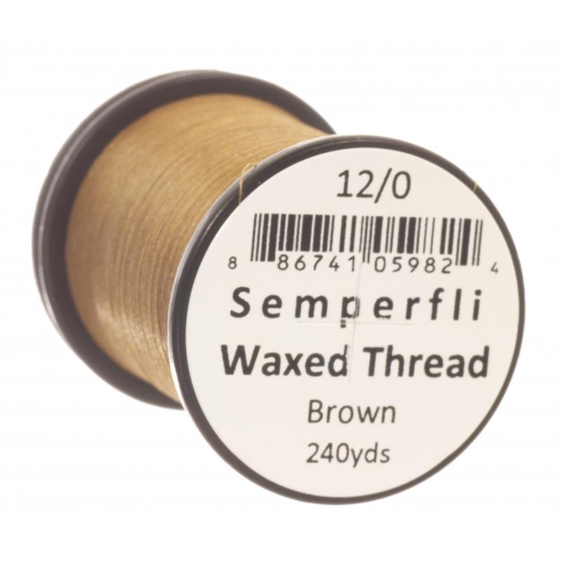 Semperfli Classic Waxed Thread Brown 12/0