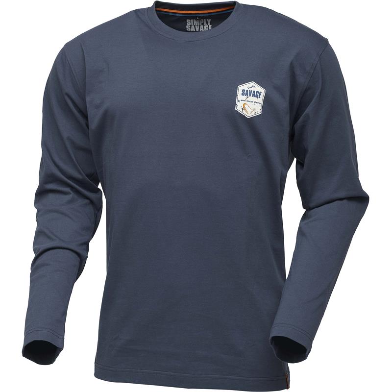 Savage Gear Rex Tee Long XXL Langermet t-shirt, blå - Simply Savage