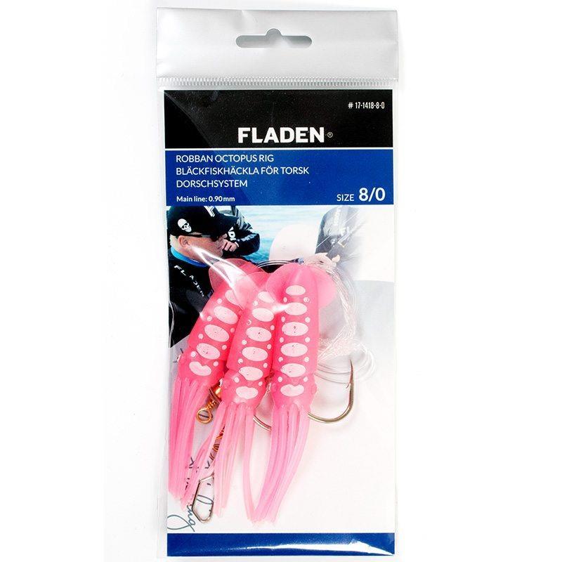 Fladen Robban Octopus pink/white 3-hooks 10cm