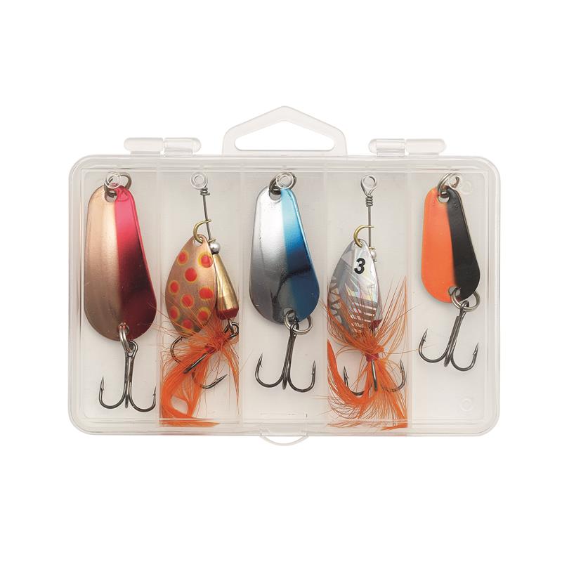 Kinetic Highland Trout Mix Sluk og spinnersett 5-pack