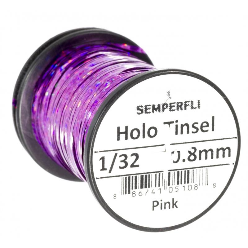 Semperfli Holographic Tinsel Pink Medium