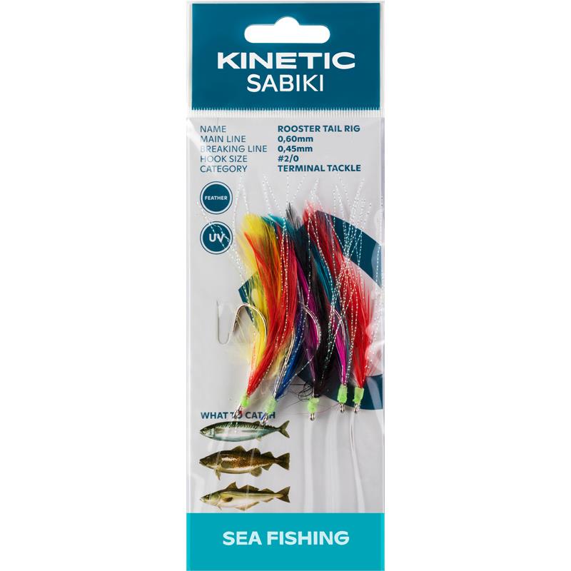 Kinetic Sabiki Rooster Tail #2/0 Multi Color