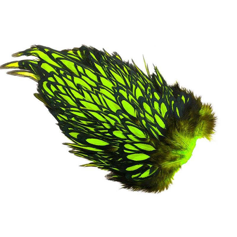 Whiting American Hen Saddle Fl. Green Chartreuse