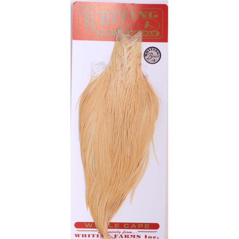 Whiting Dry Fly Cape - Light Ginger Bronsegradering