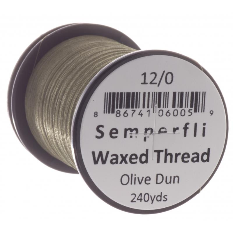 Semperfli Classic Waxed Thread Olive Dun 12/0