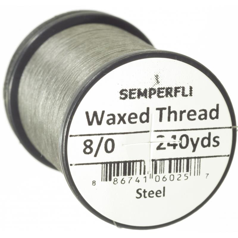 Semperfli Classic Waxed Thread Steel 8/0